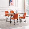Set of 2 Velvet Dining Chairs Padded Seat Metal Legs Kitchen Home Office UK