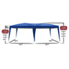 OUTVITA 3 x 6m Pop Up Gazebo Height Adjustable Party Tent w/ Storage Bag Blue UK