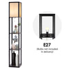 Modern Floor Lamp Freestanding Nightstand Light w/ 3-Tier Shelf & E27 Bulb Base