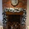 Flexible 270cm (9ft) Christmas Garland with lighting Snow Tips Berries & Cones