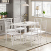 Foldable Dining Table and Chairs PU Leather Padded Seat Kitchen Home Furniture