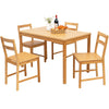 5-Piece Dining Set Bamboo Dining Table & 4 Chairs kitchen Furniture Waterproof