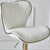 Set of 2 Bar Stools White Swivel Gas Lift PU Leather Breakfast Chairs Barstool