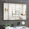 Modern Frameless Bevelled Edge Stick On Wall Mirror Makeup Bedroom Hallway Decor
