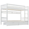 3ft Single Bed frame Wooden Bunk Beds with Storage White Wood Kids Childrens Bed