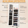 3-in-1 Jewelry Cabinet 360° Swivel Mirror Jewelry Armoire W/ 3-Color LED Lights