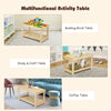 Wooden Kids Activity Table Building Block Table with Storage Removable Tabletop
