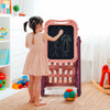 3 in 1 Kids Art Easel 2 Sides Magnetic Whiteboard Chalkboard W/Book Storage Rack