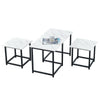 Set of 3 Coffee Table with 2 Stools Set Nesting Table Living Room Office Lounge
