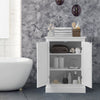 Bathroom Floor Cabinet Freestanding Wooden Storage Cupboard with Double Door