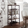 Ladder Shelf Bookshelf 5 Tiers Industrial Storage Rack for Living Room Hallway