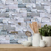 UK 90Pcs Self-adhesive Tiles Wall Brick Sticker Kit Kitchen Bathroom Wall Art