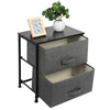 2 Fabric Drawers Bedside Table Nightstand Cabinet Home Bedroom Storage 2 Colors
