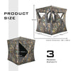 3 Person Portable Hunting Blind Pop-Up Shooting Ground Blind Tent Mesh Windows