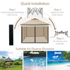 11 ft×11 ft Pop up Gazebo Tent Portable Canopy Shelter Mesh Netting w/Carry Bag