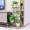 4 Tier Indoor Outdoor Plant Stand Flower Pot Display Shelf Metal Rack Home Decor