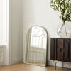 Large Window Garden Mirror Luxury Gold Frame Indoor Outdoor Arch Floral Decor