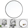 ExtraLarge Industrial Round Wall Mirror Brushed Silver Metal Frame 40 50 60 80cm