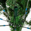 7FT Christmas Tree White Flocking Spray PVC 1350 Branch Metal Stand W/ Pine Cone
