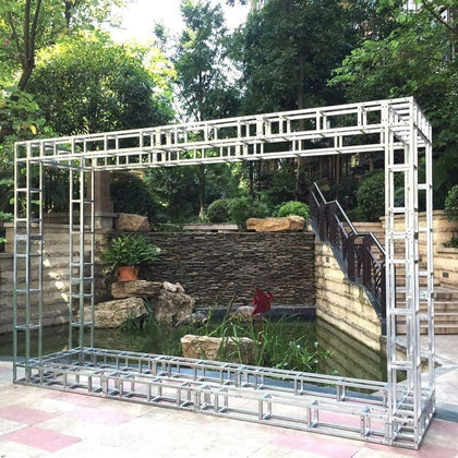 3PCS DJ Lighting Stand Sturdy Square Frame DJ Truss Stand Stage Wedding Backdrop