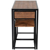 HOMCOM 3 Pcs Table Stool Set Dining Room Bar Modern Style Furniture Metal Frame