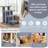 4-Step Pet Stairs for Cats and Dogs Carpeted Cat Scratching Post Pet Ramp