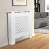 Radiator Cover White Unfinished Modern Traditional Wood Grill Cabinet Shelf MDF
