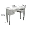 5 Drawers Glass Dressing Table Mirrored Bedroom Make-Up Console Vanity Table UK