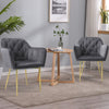 Velvet Dining Chair Velvet Upholstered Kitchen Armchair Metal Legs Living Room