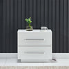 2 Drawers LED Light Bedside Table Side Nightstand Storage Organiser High Gloss