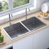 Handmade Kitchen Sink Plumbing Utility Waste Basin Stainless Steel