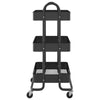 vidaXL 3-Tier Trolley Steel Plenty of space Rugged stable brake Move flexibly