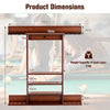 Billiards Pool Cue Rack Wall Mounted Billiard Stick Holder Made of Solid Pine