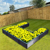 Galvanized Steel Raised Garden Bed Metal Patio Backyard Flower Vegetable Planter