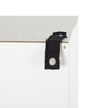 White Tall Bathroom Cabinet Slim Storage Cabinet w/ 2 High Gloss Doors&6 Shelves
