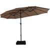 4.6M Patio Double-Sided Umbrella Parasol Outdoor Extra Large Crank Sunshade