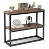 Console Table Sofa Table with Storage Shelves 3-Tier Industrial Entrance Table