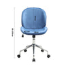 Mid Back Velvet Gas Lift Swivel Chair Ergonomic Computer Desk Chairs Study Seats