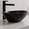 Bathroom Cloakroom Wash Basin Bowl Ceramic Countertop Oval Black 410mm x 340mm