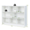 3-tier Open Bookcase Modern 8-Cube Bookshelf Wooden Storage Display Cabinet