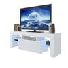 Modern TV Unit Stand Cabinet White Sideboard High Gloss Door Matt Body LED Wood