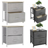2 Fabric Drawers Bedside Table Nightstand Cabinet Home Bedroom Storage 2 Colors