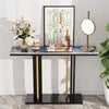 Sintered Stone Console/ Long Table with Metal Frame for Home Foyer Porch Decor