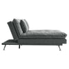 Velvet Sofa Bed Adjustable Couch Click-Clack Recliner Soft Double Sleeper Chairs