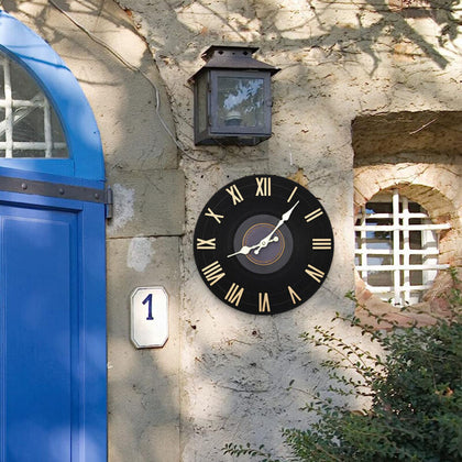 30cm Garden Wall Station Retro CD Record Open Face Decor Indoor Outdoor Clock UK