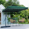 Garden Parasol Banana Cantilever Umbrella Crank Sun Shade Patio Outdoor W/ Base