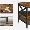Vintage Industrial Style Coffee Table with Drawers Storage Shelf Side Rustic