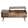 Lift Top Wooden Coffee Table Storage Compartment Shelf Living Room Furniture