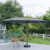 Extra Large 4.6M Garden Parasol Patio Umbrella Double Side Sunshade Sofa Outdoor