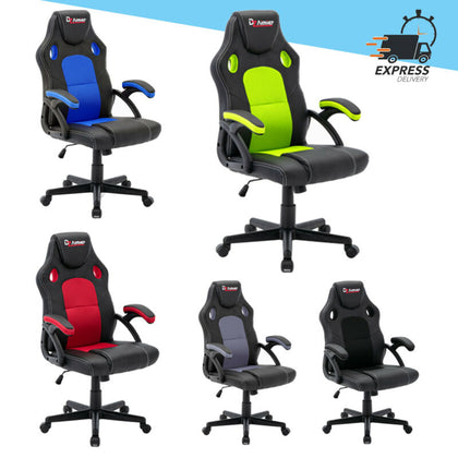 360° Swivel Office Chair Racing Gaming Style Comoputer Desk Adiustable Chair